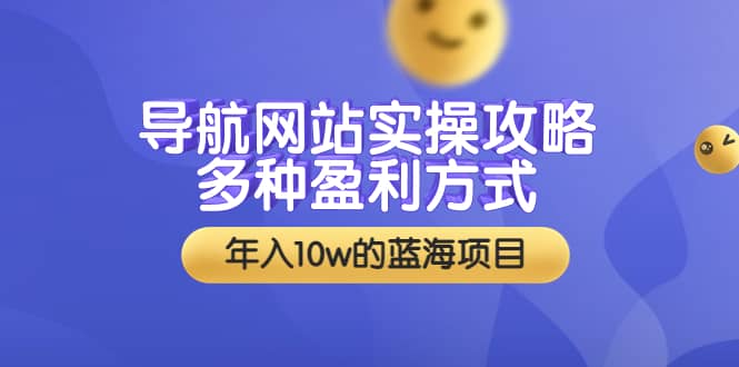 导航网站实操攻略，多种盈利方式，年入10w的蓝海项目（附搭建教学 源码）插图