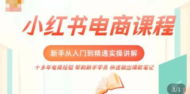 小红书电商新手入门到精通实操课，从入门到精通做爆款笔记，开店运营插图