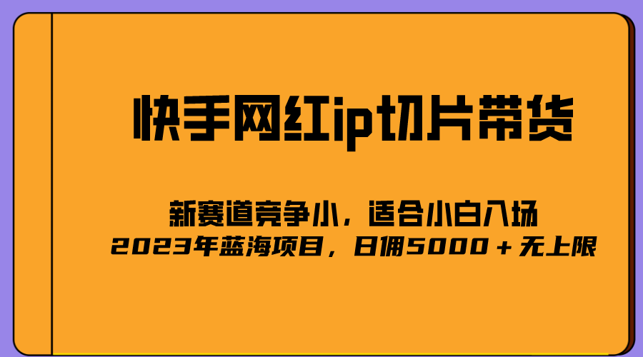 2023爆火的快手网红IP切片，号称日佣5000＋的蓝海项目，二驴的独家授权插图