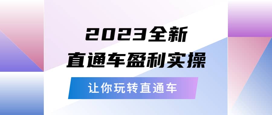 2023全新直通车·盈利实操：从底层，策略到搭建，让你玩转直通车插图