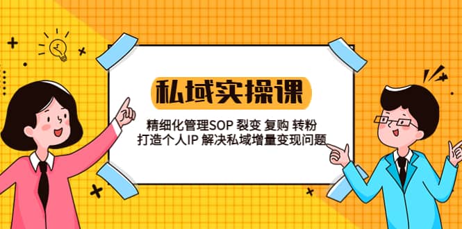 私域实战课程：精细化管理SOP 裂变 复购 转粉 打造个人IP 私域增量变现问题插图