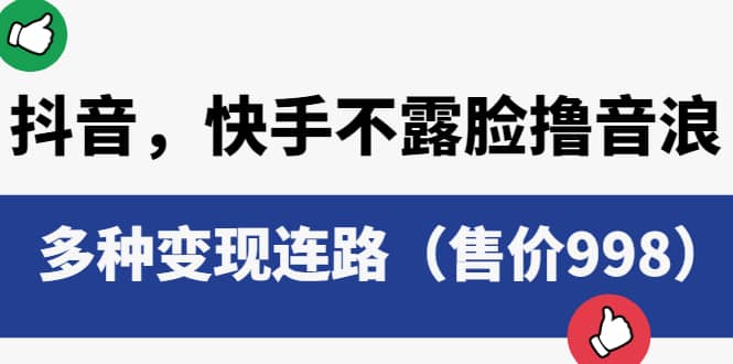 抖音，快手不露脸撸音浪项目，多种变现连路（售价998）插图