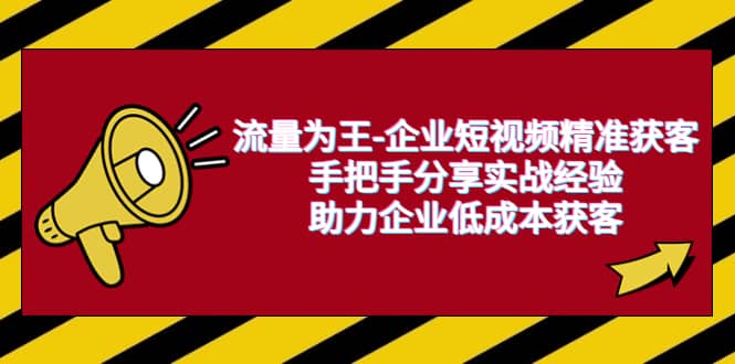 流量为王-企业 短视频精准获客，手把手分享实战经验，助力企业低成本获客插图