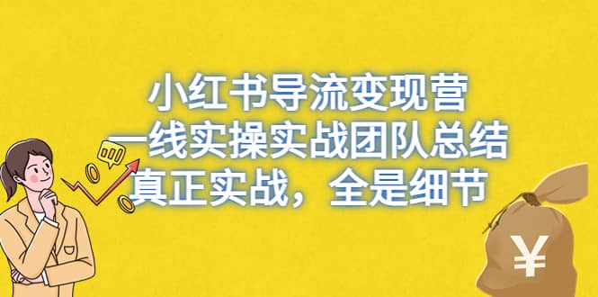 小红书导流变现营，一线实战团队总结，真正实战，全是细节，全平台适用插图