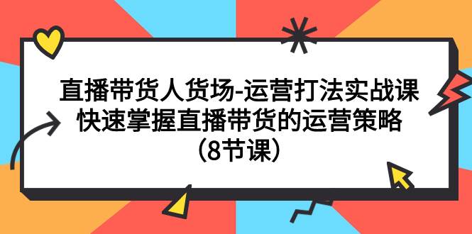 直播带货人货场-运营打法实战课：快速掌握直播带货的运营策略（8节课）插图