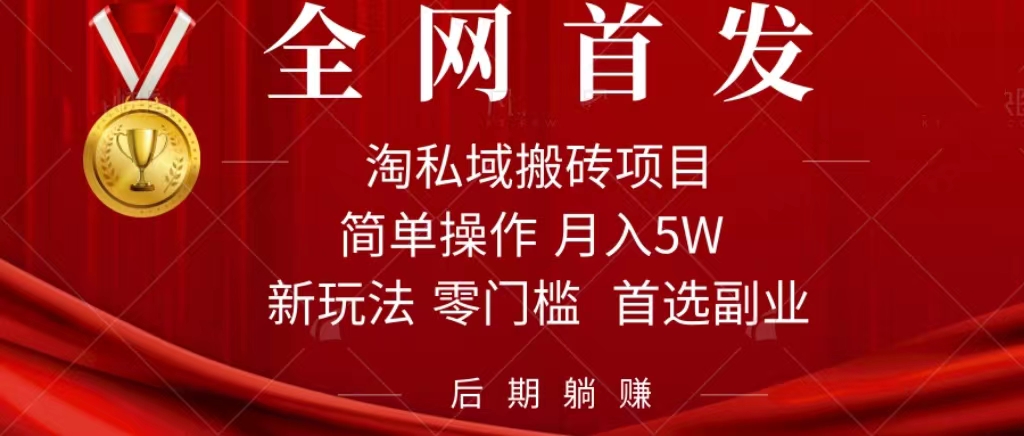 淘私域搬砖项目，利用信息差月入5W，每天无脑操作1小时，后期躺赚插图