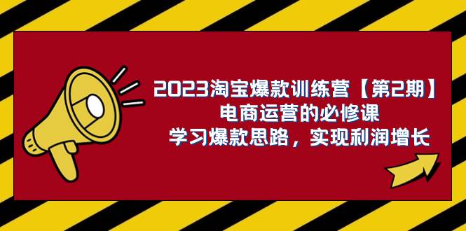 2023淘宝爆款训练营【第2期】电商运营的必修课，学习爆款思路 实现利润增长插图