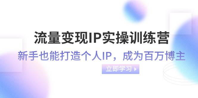 流量变现-IP实操训练营：新手也能打造个人IP，成为百万博主（46节课）插图