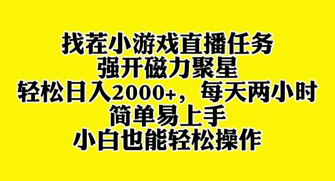 找茬小游戏直播，强开磁力聚星，轻松日入2000 ，小白也能轻松上手插图