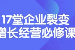 张琦《盈利增长17堂必修课》企业裂变增长的经营智慧，带你了解增长的本质