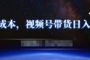 零基础视频号带货赚钱项目，0成本0门槛轻松日入300 【视频教程】