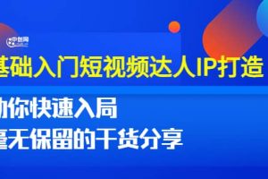 0基础入门短视频达人IP打造：助你快速入局 毫无保留的干货分享(10节视频课)