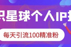 知识星球个人IP打造系列课程，每天引流100精准粉