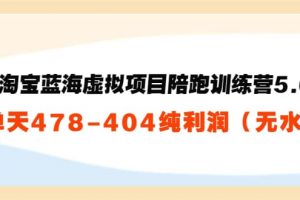 黄岛主：淘宝蓝海虚拟项目陪跑训练营5.0：单天478纯利润（无水印）