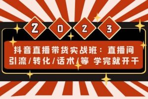 抖音直播带货实战班：直播间引流/转化/话术/等 学完就开干(无水印)