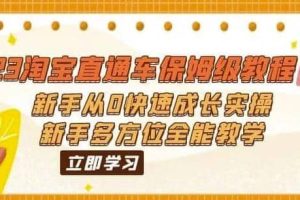 2023淘宝直通车保姆级教程：新手从0快速成长实操，新手多方位全能教学