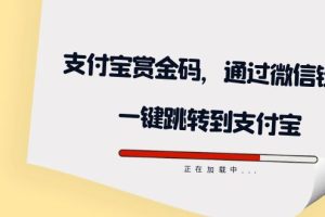 全网首发：支付宝赏金码，通过微信链接一键跳转到支付宝