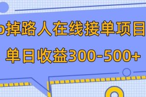 p掉路人项目  日入300-500在线接单 外面收费1980【揭秘】