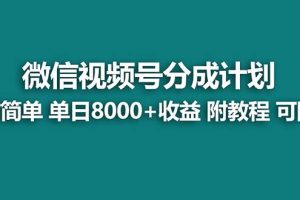 【蓝海项目】视频号分成计划，单天收益8000 ，附玩法教程！